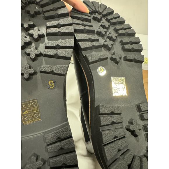 Women's Chelsea Platform Ankle Boots Chunky Heel Slip on Elastic Lug - Picture 5 of 5